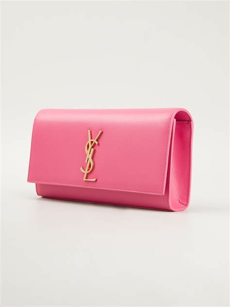 ysl pink clutch.